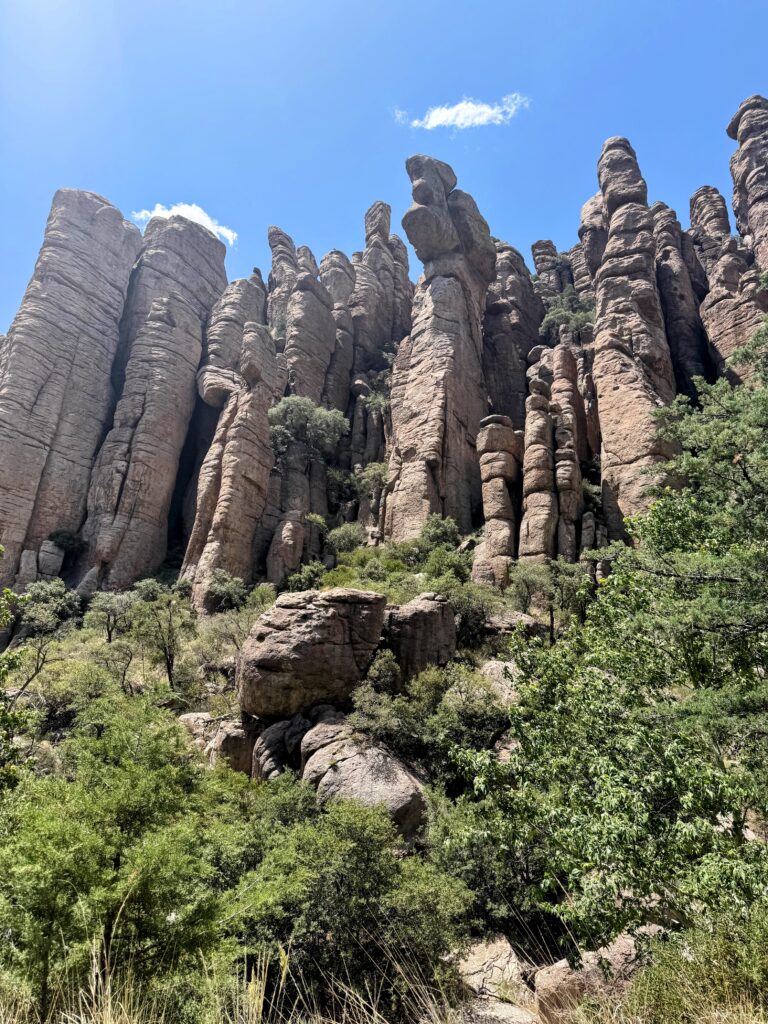 Tall rock formations at Chiricahua National Monument