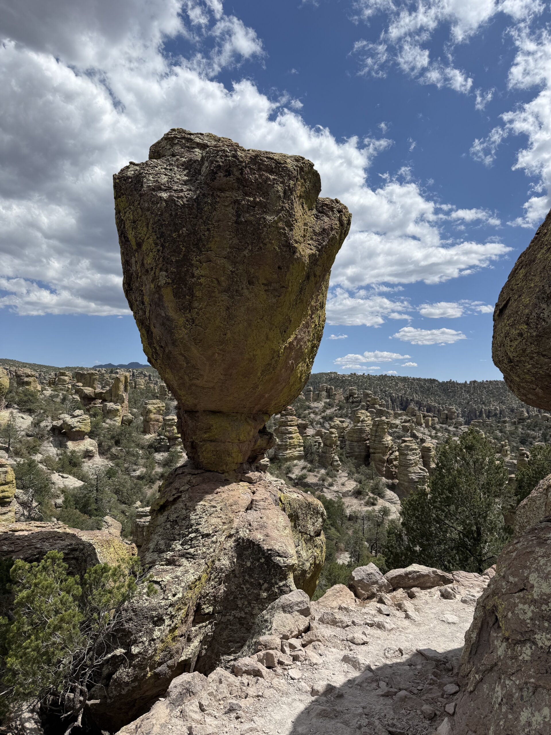Hiking trail between hoodoo rock formations