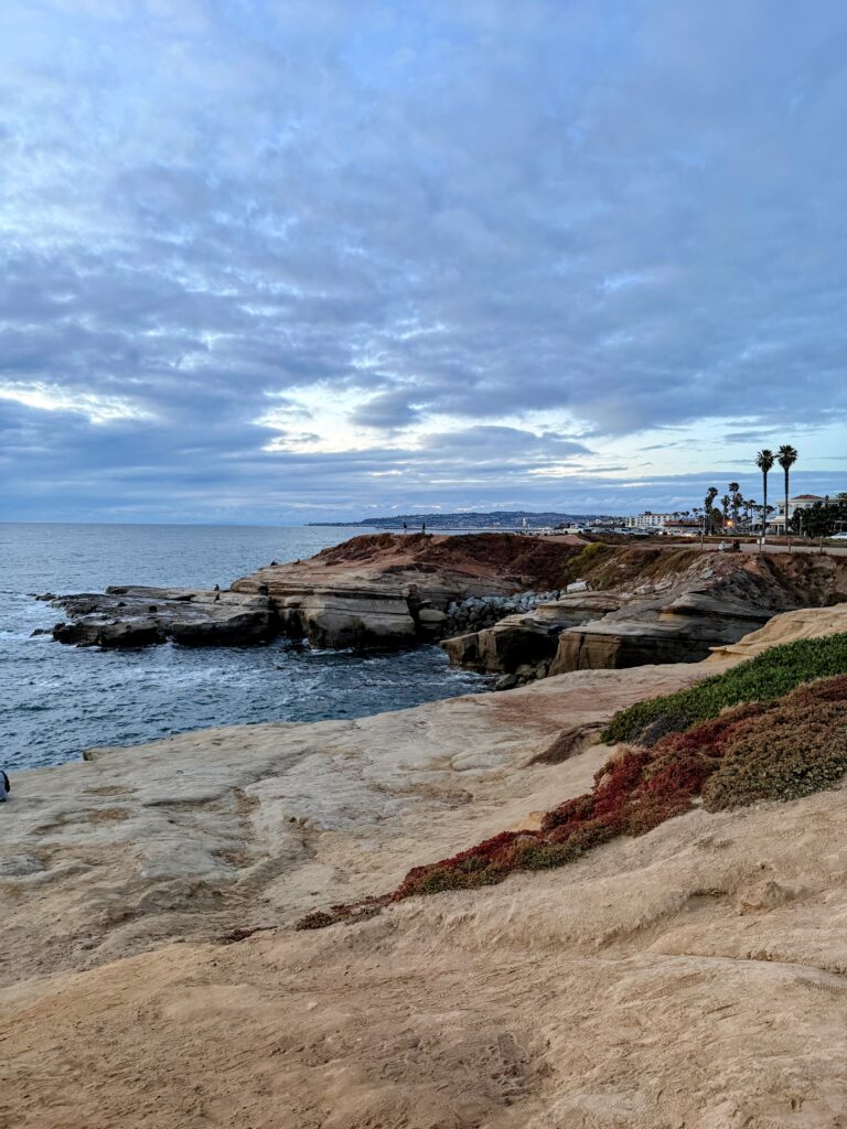 California cliffs backing to the ocean.