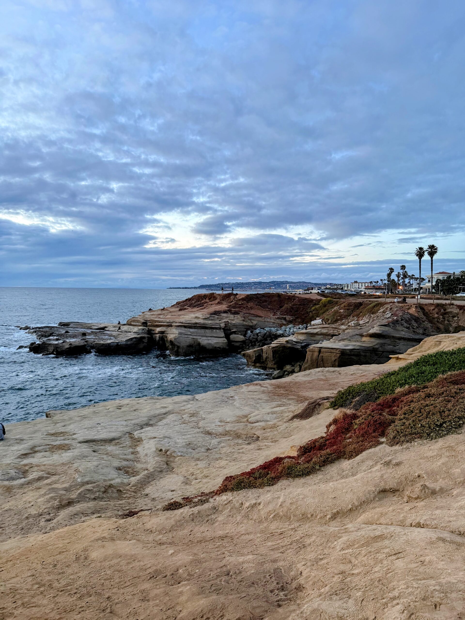 California cliffs backing to the ocean.